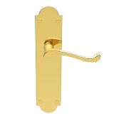 CBS67 - Carlisle Brass Victorian Shaped Scroll Lever Latch Furniture (Contract Range) Polished Brass