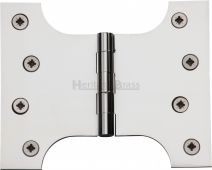 HG99-390-PC Heritage Brass Parliament Hinge Brass 4" x 3" x 5" Polished Chrome Finish