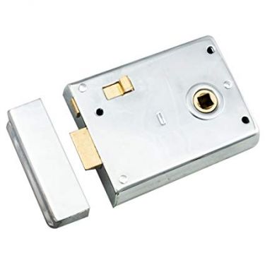 Click Here To Enlarge This Photo Of RLE8043SC - Carlisle Brass Eurospec Rim Latch 105mm x 81mm Satin Chrome
