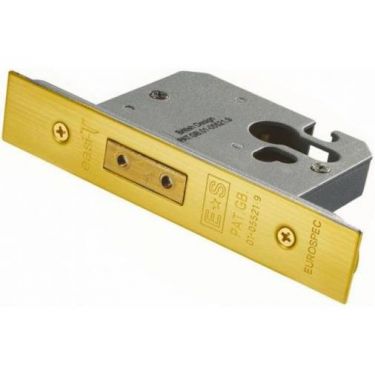 Click Here To Enlarge This Photo Of EDS5030PVD - Carlisle Brass Eurospec Easi-T 76mm Euro Profile Deadlock PVD Stainless Brass