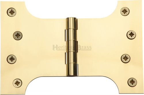 Click Here To Enlarge This Photo Of HG99-395-PB Heritage Brass Parliament Hinge Brass 4" x 4" x 6" Polished Brass Finish