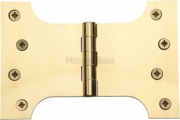 HG99-395-PB Heritage Brass Parliament Hinge Brass 4" x 4" x 6" Polished Brass Finish