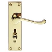 CBS55WC - Carlisle Brass Victorian Scroll Lever Privacy Furniture (Contract Range) Polished Brass