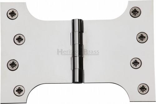 Click Here To Enlarge This Photo Of HG99-395-PC Heritage Brass Parliament Hinge Brass 4" x 4" x 6" Polished Chrome Finish