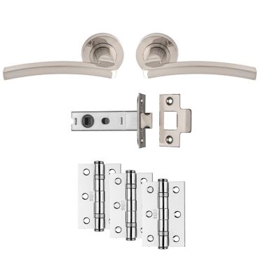 Click Here To Enlarge This Photo Of UDP009SN/INTB - Carlisle Brass 'Tavira' Ultimate Door Pack - Satin Nickel