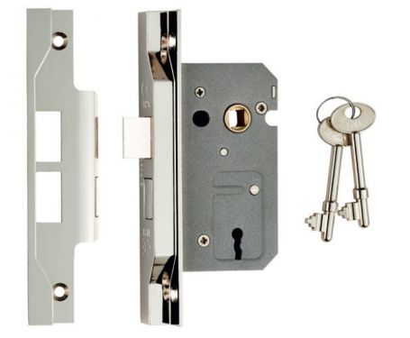 Click Here To Enlarge This Photo Of LSE5225NP/REB - Carlisle Brass Eurospec 2 Lever Rebated Sashlock (Economy) Nickel Plated
