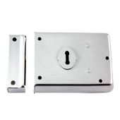 RDE8043SC - Carlisle Brass Eurospec Rim Deadlock 105mm x 81mm Satin Chrome
