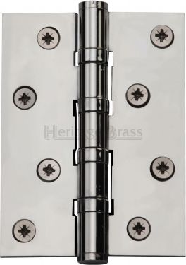 Click Here To Enlarge This Photo Of HG99-400-PC Heritage Brass Ball Bearing Hinge 4" x 3" Polished Chrome Finish