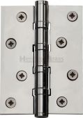 HG99-400-PC Heritage Brass Ball Bearing Hinge 4" x 3" Polished Chrome Finish