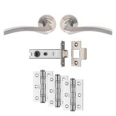 UDP008SNCP/INTB - Carlisle Brass 'Sines' Ultimate Door Pack - Satin Nickel/Polished Chrome