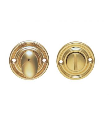 Click Here To Enlarge This Photo Of AQ133 - Carlisle Brass Oval Turn with Coin Release to suit Bathroom Lock Polished Brass