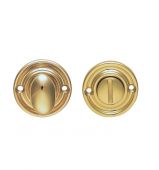 AQ133 - Carlisle Brass Oval Turn with Coin Release to suit Bathroom Lock Polished Brass