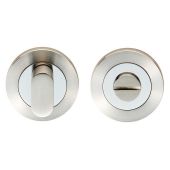 SWT1016DUO - Carlisle Brass Eurospec Turn & Coin Release Satin Stainless Steel/Polished Stainless Steel