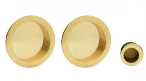 Click Here To Enlarge This Photo Of ART54A - Carlisle Brass Manital Sliding Door Flush Pull Set (Round) Polished Brass