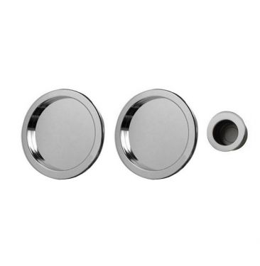 Click Here To Enlarge This Photo Of ART54ACP -Carlisle Brass Manital Sliding Door Flush Pull Set (Round) Polished Chrome