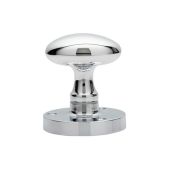 M34CP - Carlisle Brass Manital Victorian Oval Mortice Knob Set Polished Chrome