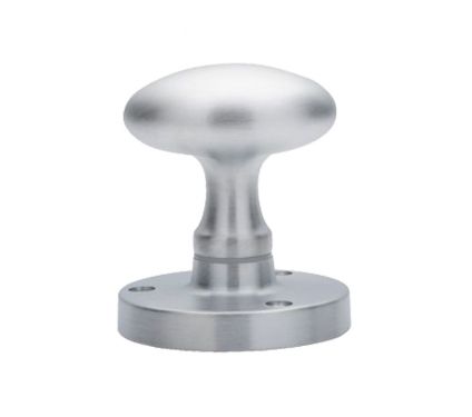 Click Here To Enlarge This Photo Of M34SCP - Carlisle Brass Manital Victorian Oval Mortice Knob Set Satin Chrome