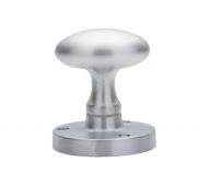 M34SCP - Carlisle Brass Manital Victorian Oval Mortice Knob Set Satin Chrome