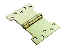 H2N1424PVD - Carlisle Brass Eurospec 102mm x 102mm x 3mm Parliament Hinges c/w Screws PVD Stainless Brass