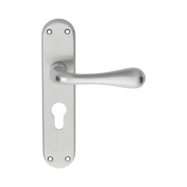 Click Here To Enlarge This Photo Of EL21YSC - Carlisle Brass Manital 'Astro' Euro Profile Lock Lever Handles (47.5mm c/c) Satin Chrome