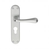 EL21YSC - Carlisle Brass Manital 'Astro' Euro Profile Lock Lever Handles (47.5mm c/c) Satin Chrome