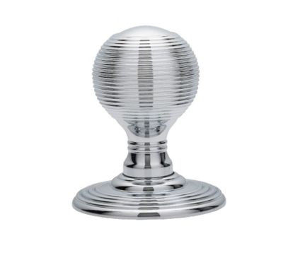 Click Here To Enlarge This Photo Of DK37CCP - Carlisle Brass Delamain Reeded Mortice Knobs (Concealed Fix) Polished Chrome