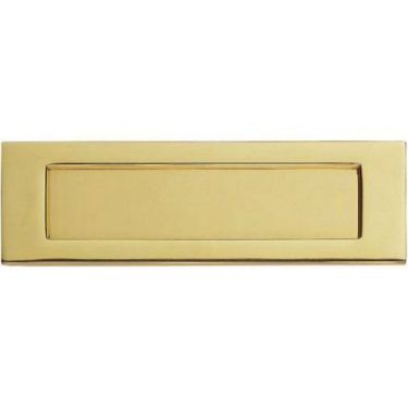 Click Here To Enlarge This Photo Of M36E - Carlisle Brass Victorian Letter Plate (Polished Brass) Size: 358x113mm - c/c: 325mm - Aperture: 283x63mm
