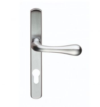Click Here To Enlarge This Photo Of AQ1NP92SC - Carlisle Brass Manital Narrow Plate 'Astro' Lever Furniture (92mm Centres - 124mm Screw Centres) Satin Chrome