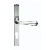 AQ1NP92SC - Carlisle Brass Manital Narrow Plate 'Astro' Lever Furniture (92mm Centres - 124mm Screw Centres) Satin Chrome