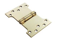 H2N1446PVD - Carlisle Brass Eurospec 102mm x 152 x 3.5mm Parliament Hinges c/w Screws PVD Stainless Brass