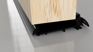 Stormguard Slimline Wide (54mm Thick Doors) Outward Opening Threshold 914mm Black (04SR2950914BL)