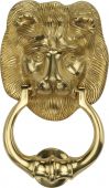 K1210-PB Heritage Brass Lion Knocker Polished Brass Finish