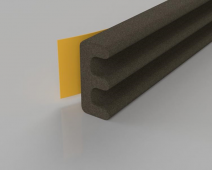 Stormguard EPDM E Section Weatherstrip Draught Seal 5m Brown (05SR033005MB)
