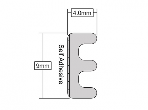 Click Here To Enlarge This Photo Of Stormguard EPDM E Section Weatherstrip Draught Seal 5m White (05SR033005MW)