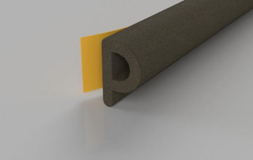 Click Here To Enlarge This Photo Of Stormguard EPDM P Section Weatherstrip Draught Seal 5m Brown (05SR034005MB)
