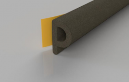 Stormguard EPDM P Section Weatherstrip Draught Seal 5m Brown (05SR034005MB)