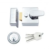 ZNL40CP - Zoo Hardware 40mm Narrow Nightlatch c/w 5 Pin Cylinder - Polished Chrome