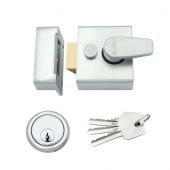 ZNL40SC - Zoo Hardware 40mm Narrow Nightlatch c/w 5 Pin Cylinder - Satin Chrome