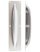 ZPSALP - Zoo Hardware Anti Ligature Pull Handle on Backplate 300mm x 75mm Satin Stainless Steel