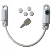 AS10001 - ASEC 150mm Locking Cable Window Restrictor White