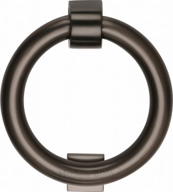 Click Here To Enlarge This Photo Of K1270-MB Heritage Brass Ring Knocker Matt Bronze Finish