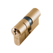 AS10127 - ASEC Kite British Standard 1 Star Kitemarked Euro Double Cylinder - 60mm 30/30 (25/10/25) KD Satin Brass