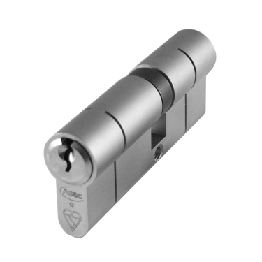 Click Here To Enlarge This Photo Of AS10132 - ASEC Kite British Standard 1 Star Kitemarked Euro Double Cylinder - 80mm 35/45 (30/10/40) KD Nickel Plated