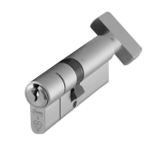 AS10164 - ASEC Kite British Standard 1 Star Kitemarked Euro Key & Turn Cylinder - 75mm 35/T40 (30/10/T35) KD Nickel Plated