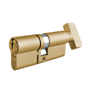 Click Here To Enlarge This Photo Of AS10389 - ASEC Kite Elite 3 Star Snap Resistant Euro Key & Turn Cylinder - 75mm 35/T40 (35/10/30T) KD Satin Brass