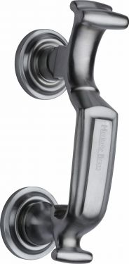 Click Here To Enlarge This Photo Of K1300-SC Heritage Brass Doctor Knocker Satin Chrome Finish