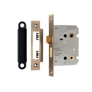 Click Here To Enlarge This Photo Of BAE5030AB - Carlisle Brass Eurospec Residential Bathroom Lock 76mm Antique Brass