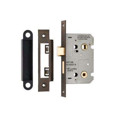 Click Here To Enlarge This Photo Of BAE5025MBRZ - Carlisle Brass Eurospec Residential Bathroom Lock 64mm Matt Bronze