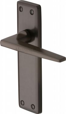 Click Here To Enlarge This Photo Of KEN6810-MB Heritage Brass Door Handle Lever Latch Kendal Design Matt Bronze Finish