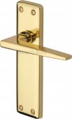 KEN6810-PB Heritage Brass Door Handle Lever Latch Kendal Design Polished Brass Finish
